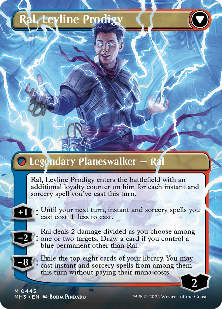 Ral, Monsoon Mage // Ral, Leyline Prodigy (Borderless) [Modern Horizons 3] | Cards and Coasters CA