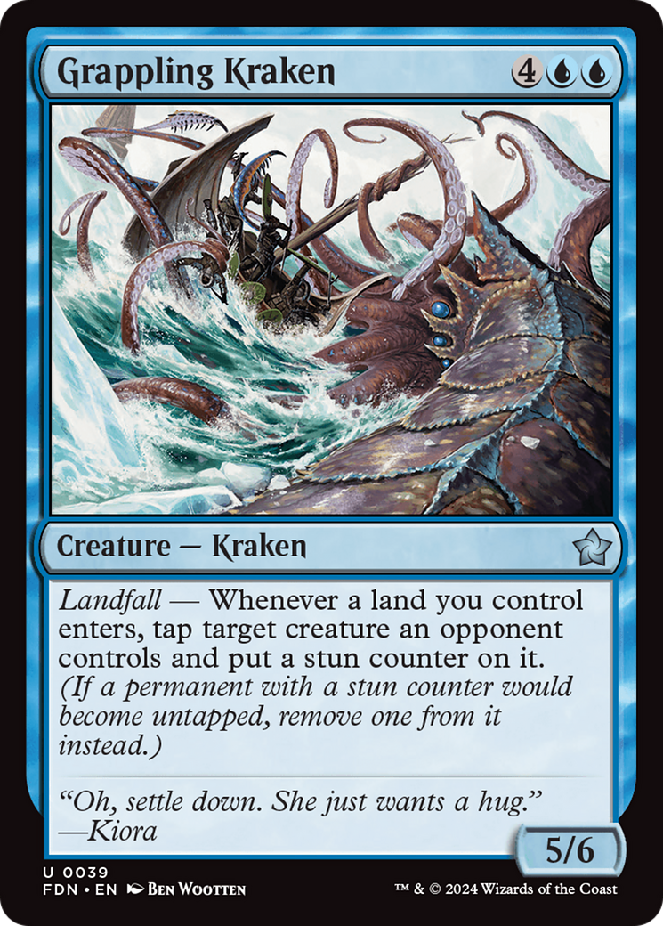 Grappling Kraken [Foundations] | Cards and Coasters CA