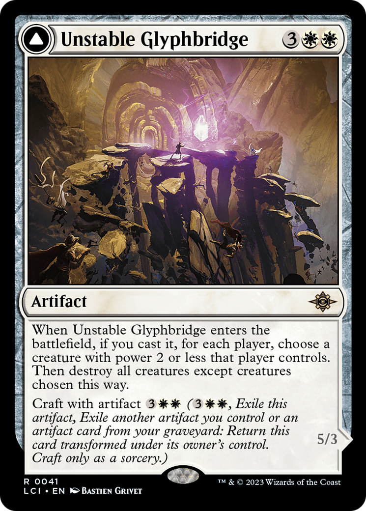 Unstable Glyphbridge // Sandswirl Wanderglyph [The Lost Caverns of Ixalan] | Cards and Coasters CA