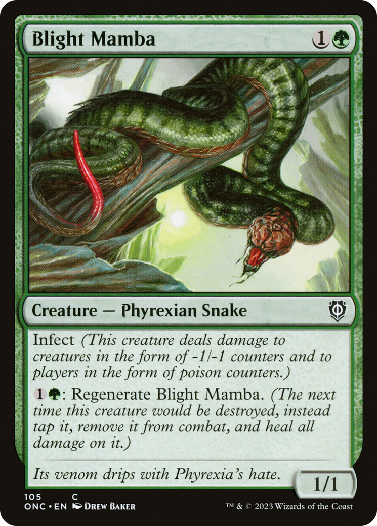 Blight Mamba [Phyrexia: All Will Be One Commander] | Cards and Coasters CA