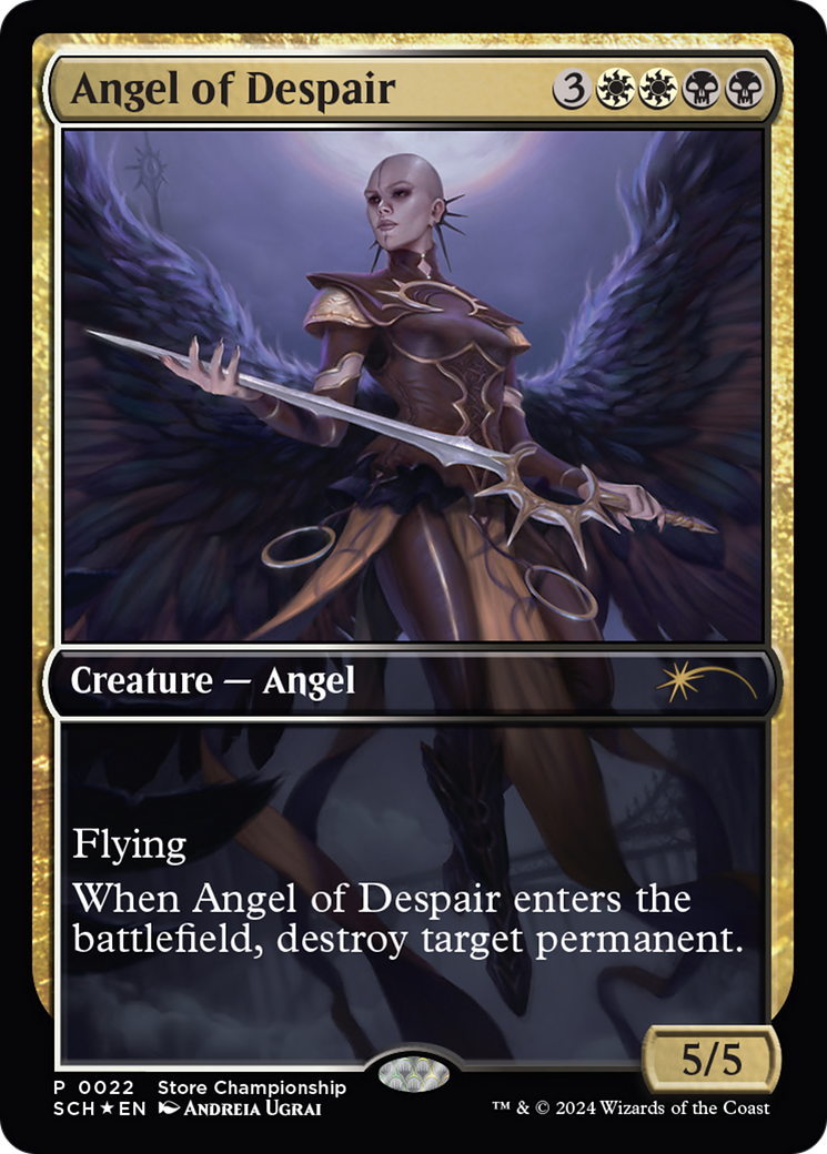 Angel of Despair [Store Championships 2024] | Cards and Coasters CA