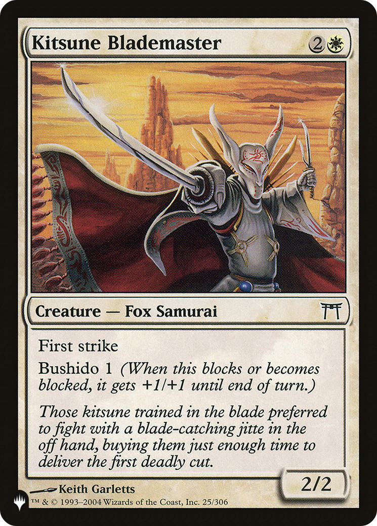 Kitsune Blademaster [The List Reprints] | Cards and Coasters CA