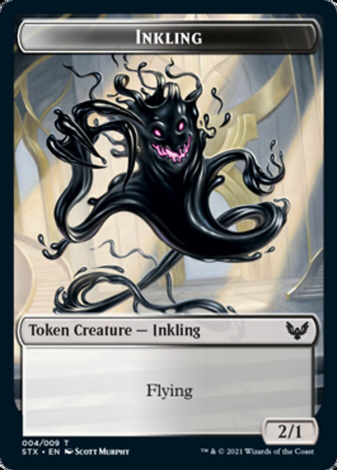 Elemental // Inkling Double-Sided Token [Strixhaven: School of Mages Tokens] | Cards and Coasters CA