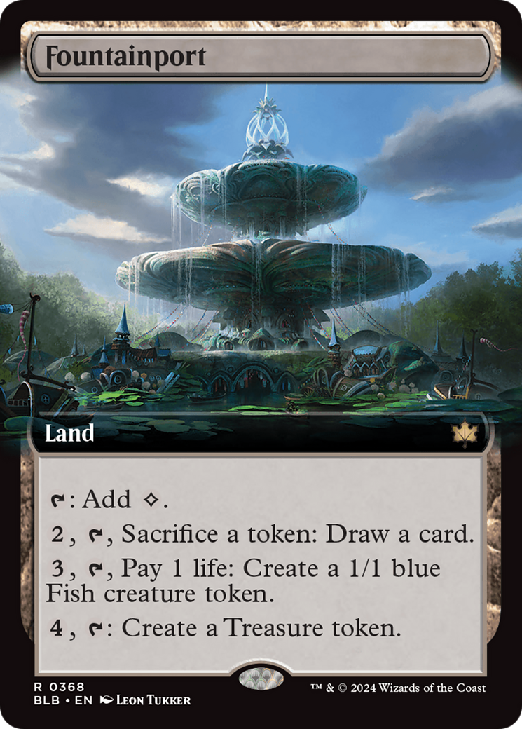 Fountainport (Extended Art) [Bloomburrow] | Cards and Coasters CA