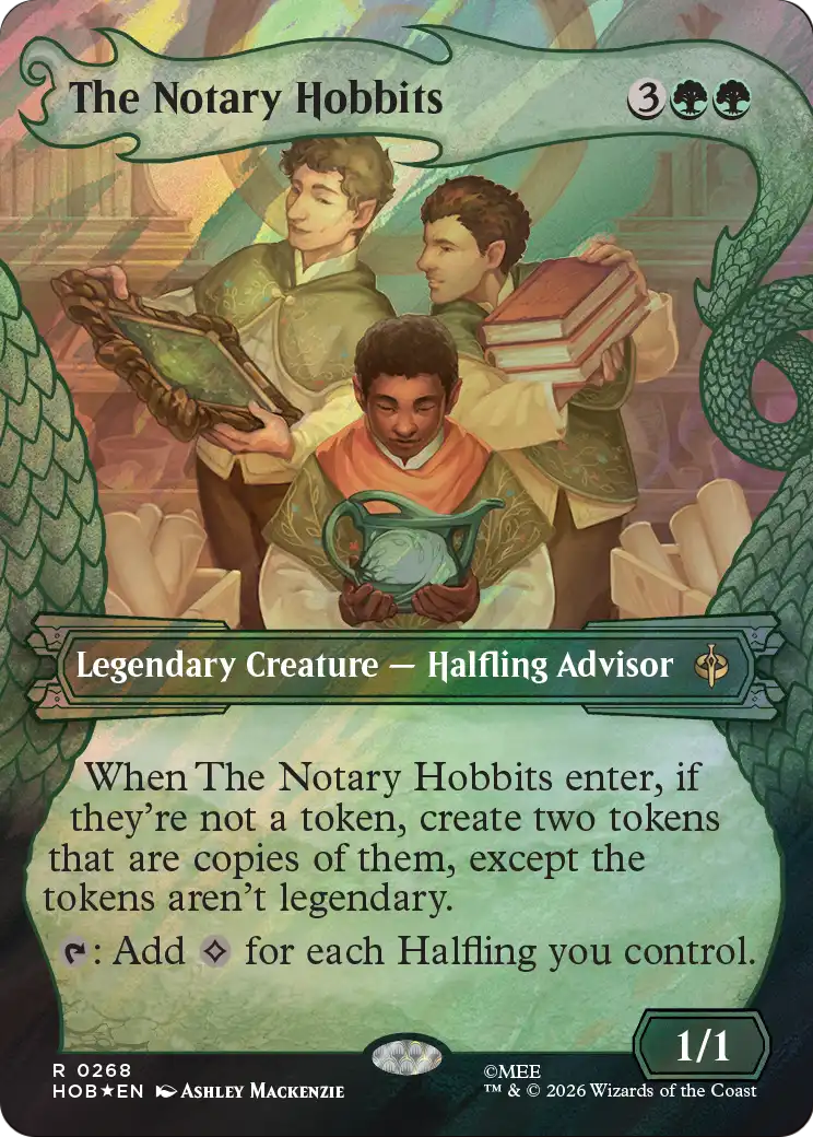 The Notary Hobbits (Showcase) (Surge Foil) [The Hobbit] | Cards and Coasters CA