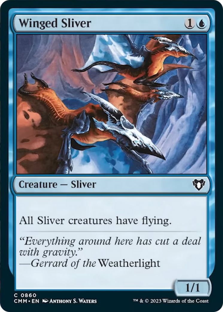 Winged Sliver [Commander Masters] | Cards and Coasters CA