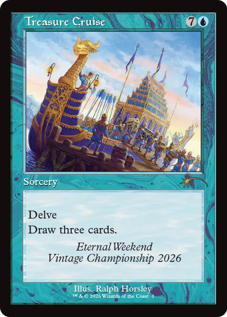 Treasure Cruise (Retro Frame) (Eternal Weekend 2026 Promo) [Eternal Weekend] | Cards and Coasters CA