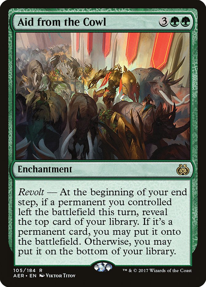 Aid from the Cowl [Aether Revolt] | Cards and Coasters CA