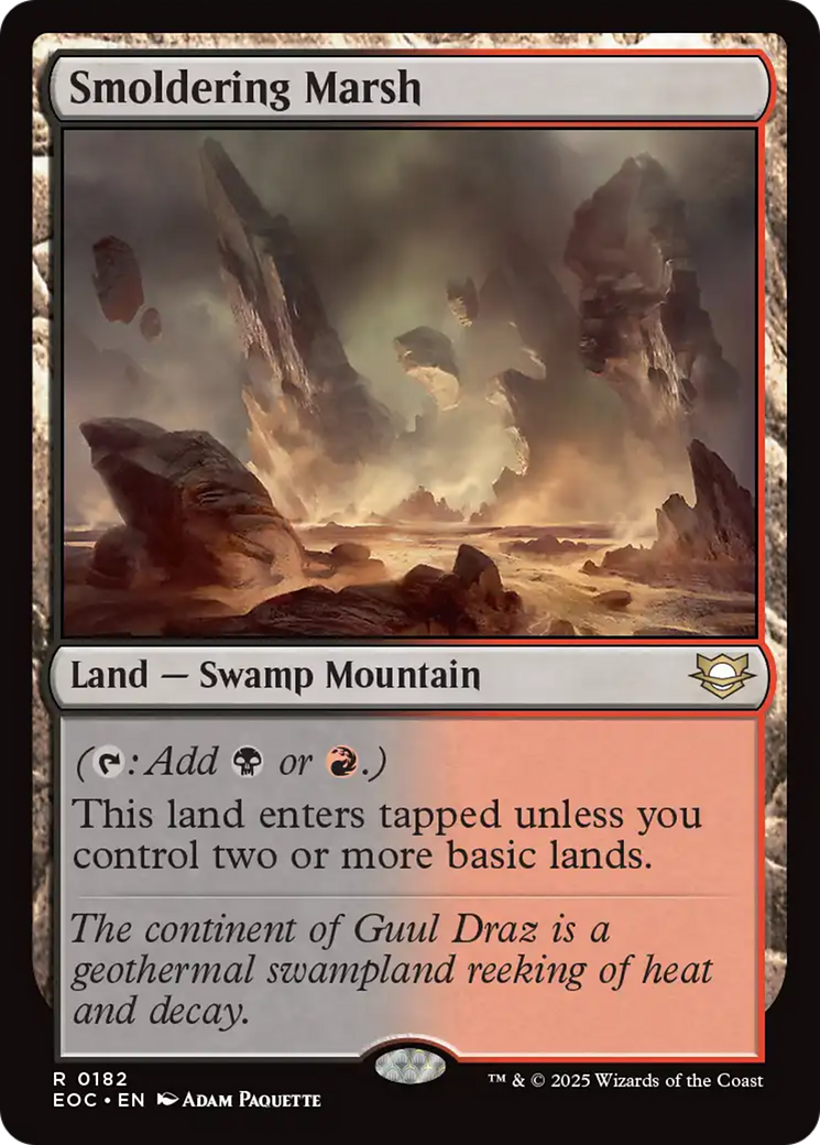Smoldering Marsh [Edge of Eternities Commander] | Cards and Coasters CA