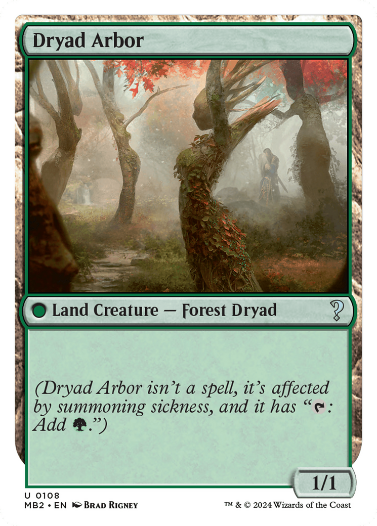 Dryad Arbor (White Border) [Mystery Booster 2] | Cards and Coasters CA