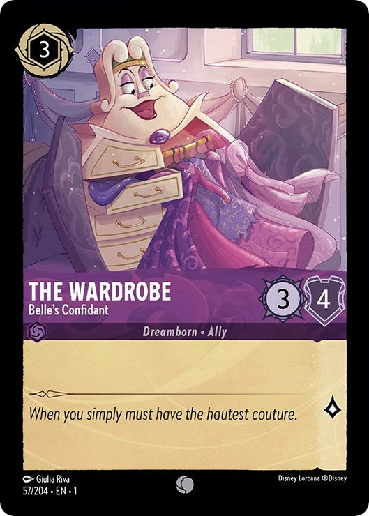 The Wardrobe - Belle's Confidant (57/204) [The First Chapter] | Cards and Coasters CA