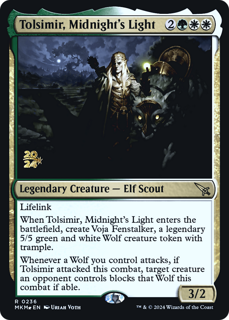 Tolsimir, Midnight's Light [Murders at Karlov Manor Prerelease Promos] | Cards and Coasters CA