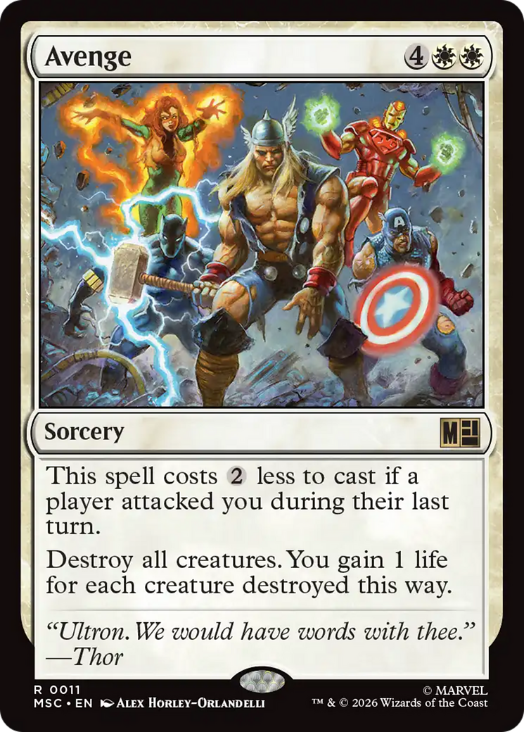 Avenge [Marvel Super Heroes Commander] | Cards and Coasters CA