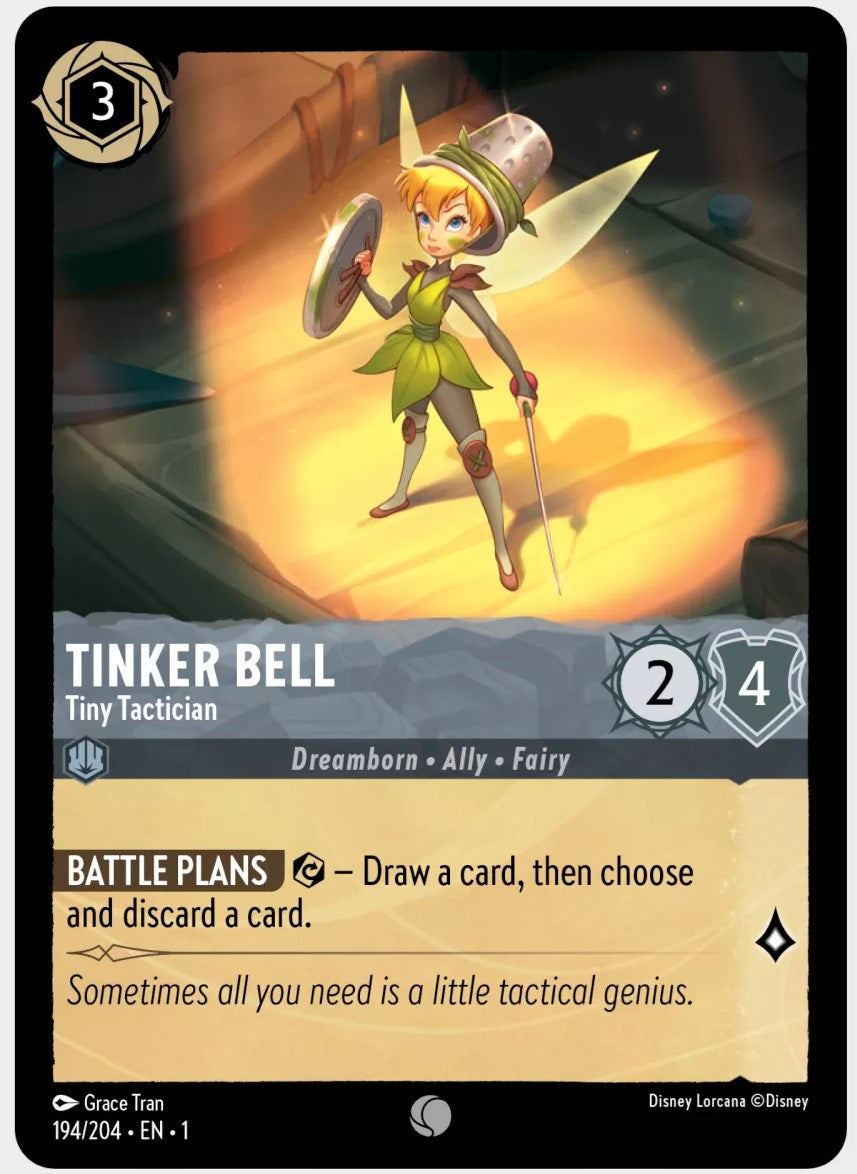 Tinker Bell - Tiny Tactician (194/204) [The First Chapter] | Cards and Coasters CA