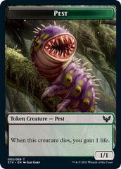 Elemental // Pest Double-Sided Token [Strixhaven: School of Mages Tokens] | Cards and Coasters CA
