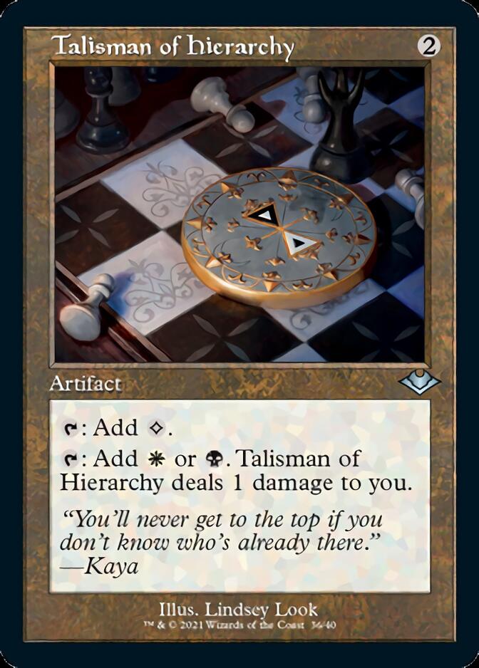 Talisman of Hierarchy (Retro) [Modern Horizons] | Cards and Coasters CA