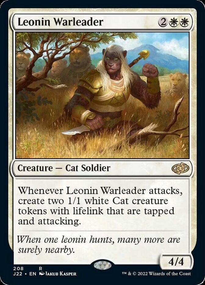 Leonin Warleader [Jumpstart 2022] | Cards and Coasters CA