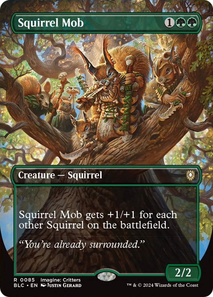 Squirrel Mob (Borderless) [Bloomburrow Commander] | Cards and Coasters CA