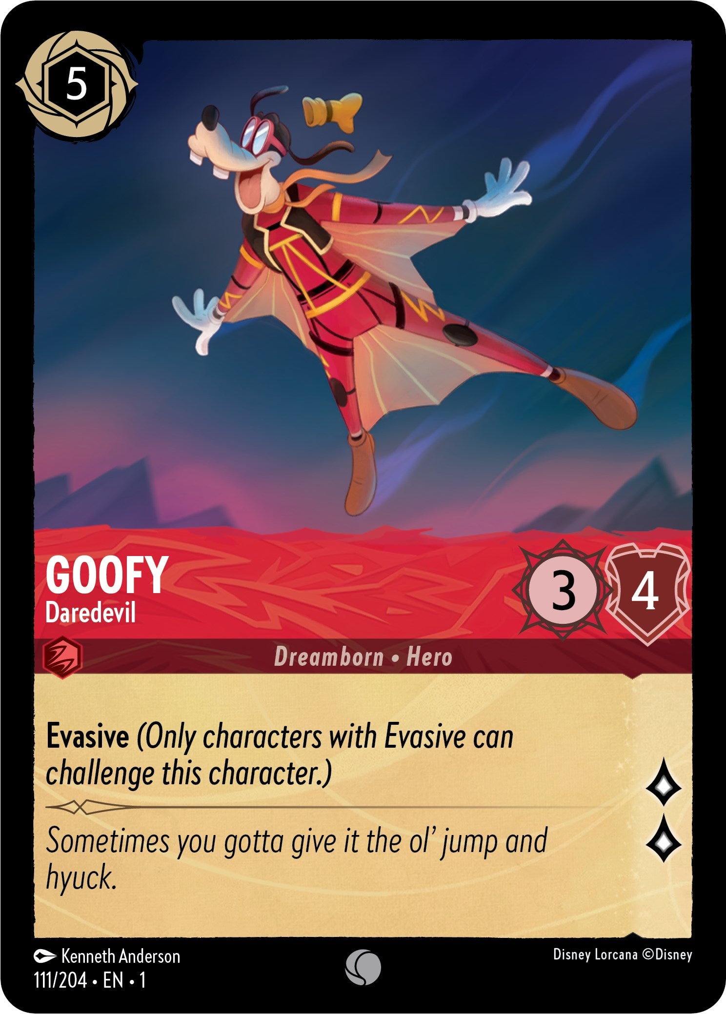 Goofy - Daredevil (111/204) [The First Chapter] | Cards and Coasters CA