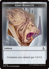 Ajani's Pridemate // Ajani Resolute Double-Sided Token [Reality Fracture Tokens] | Cards and Coasters CA