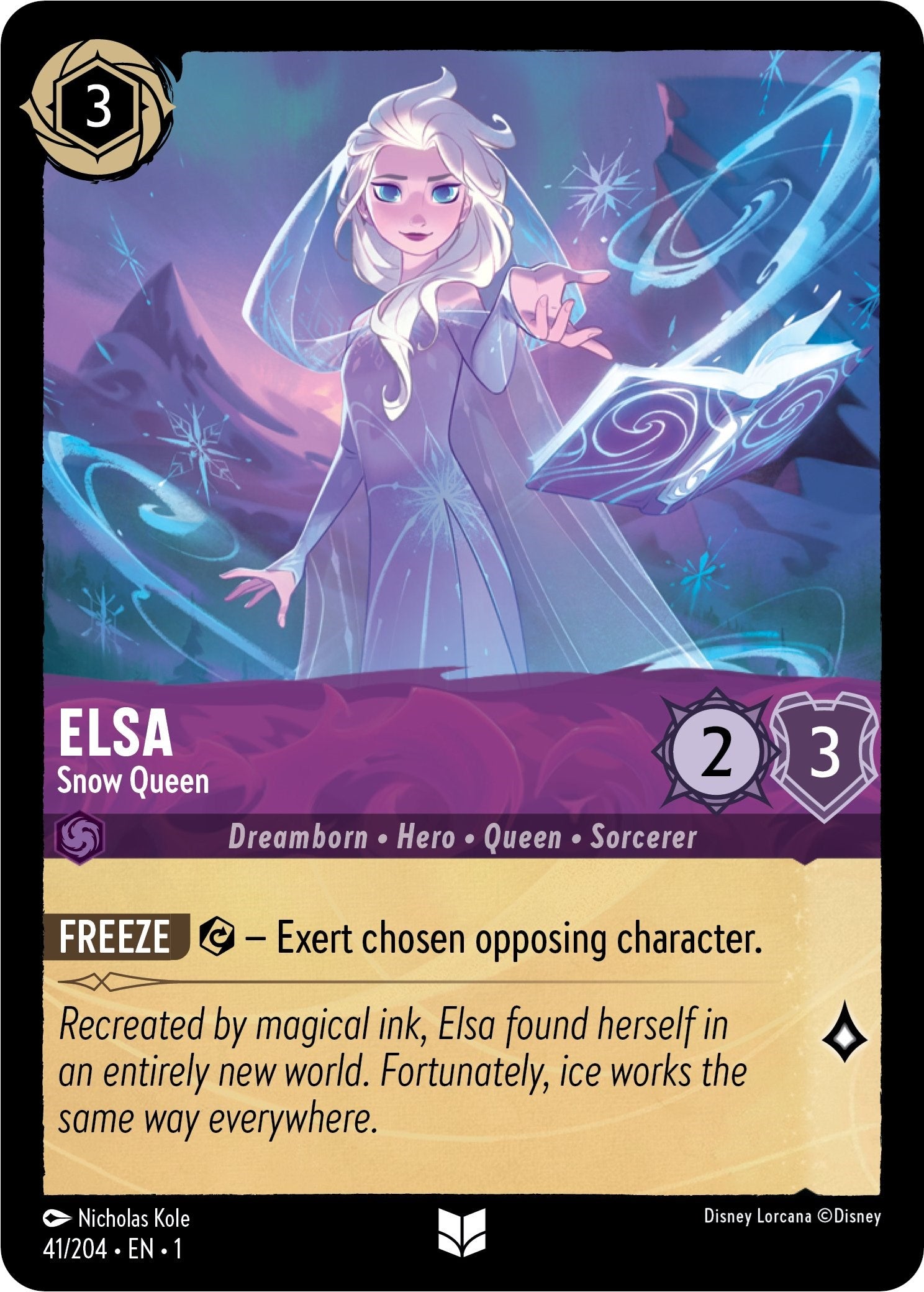 Elsa - Snow Queen (41/204) [The First Chapter] | Cards and Coasters CA