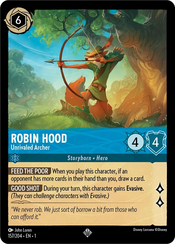 Robin Hood - Unrivaled Archer (157/204) [The First Chapter] | Cards and Coasters CA