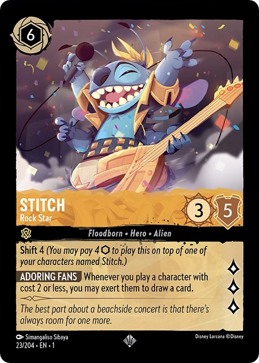 Stitch - Rock Star (23/204) [The First Chapter] | Cards and Coasters CA