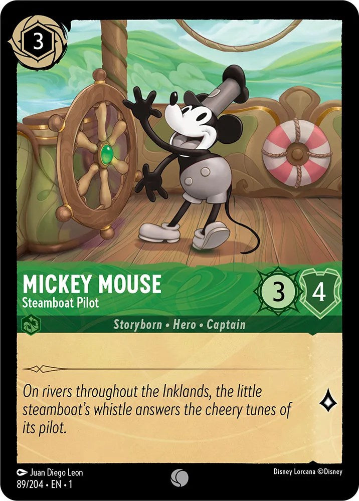 Mickey Mouse - Steamboat Pilot (89/204) [The First Chapter] | Cards and Coasters CA