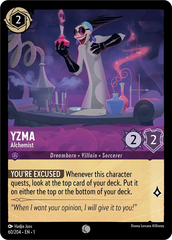 Yzma - Alchemist (60/204) [The First Chapter] | Cards and Coasters CA