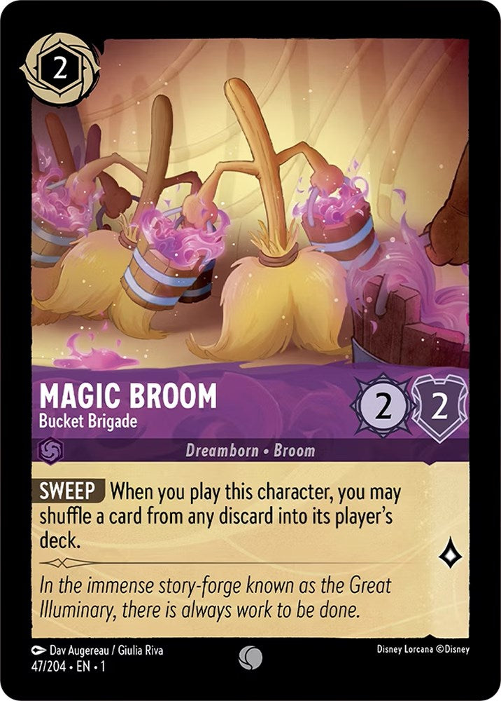 Magic Broom - Bucket Brigade (47/204) [The First Chapter] | Cards and Coasters CA