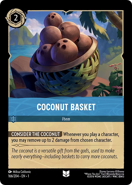 Coconut Basket (166/204) [The First Chapter] | Cards and Coasters CA