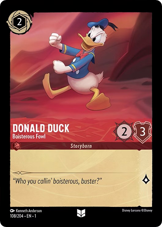 Donald Duck - Boisterous Fowl (108/204) [The First Chapter] | Cards and Coasters CA