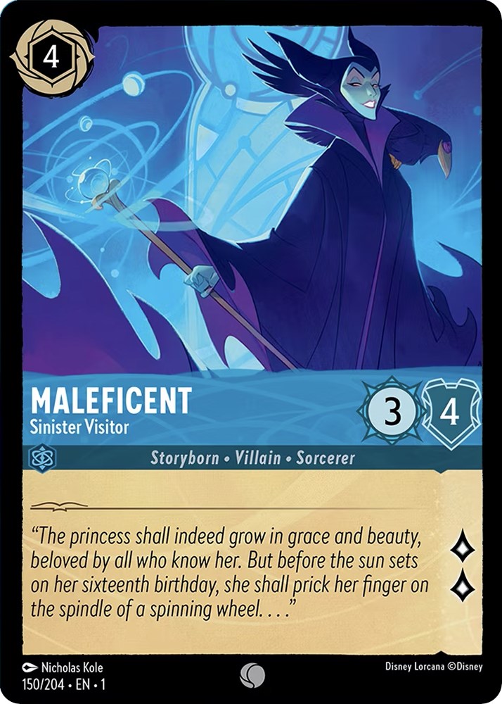 Maleficent - Sinister Visitor (150/204) [The First Chapter] | Cards and Coasters CA