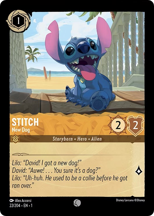 Stitch - New Dog (22/204) [The First Chapter] | Cards and Coasters CA