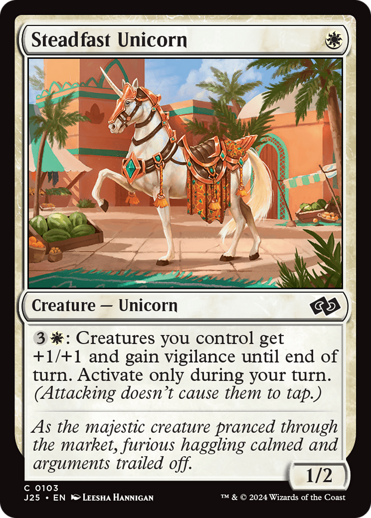 Steadfast Unicorn [Foundations Jumpstart] | Cards and Coasters CA