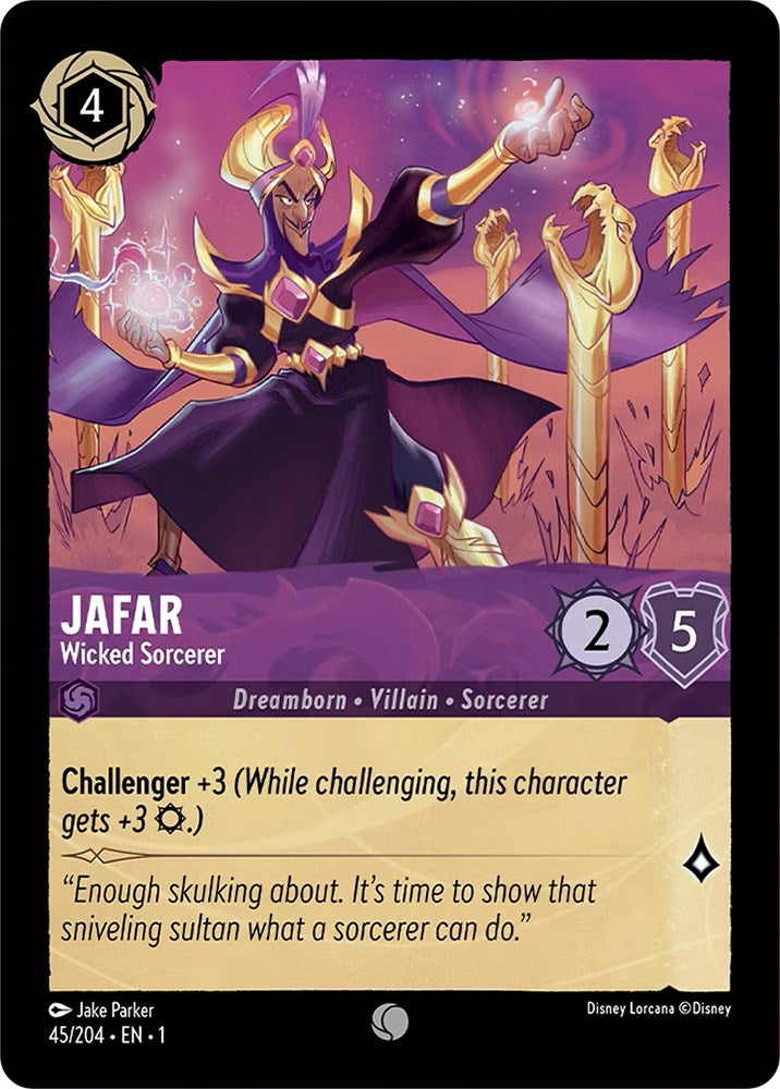 Jafar - Wicked Sorcerer (45/204) [The First Chapter] | Cards and Coasters CA