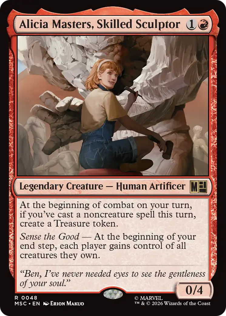 Alicia Masters, Skilled Sculptor (Surge Foil) [Marvel Super Heroes Commander] | Cards and Coasters CA