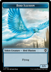 Dragon Elemental // Bird Illusion Double-Sided Token [Outlaws of Thunder Junction Commander Tokens] | Cards and Coasters CA
