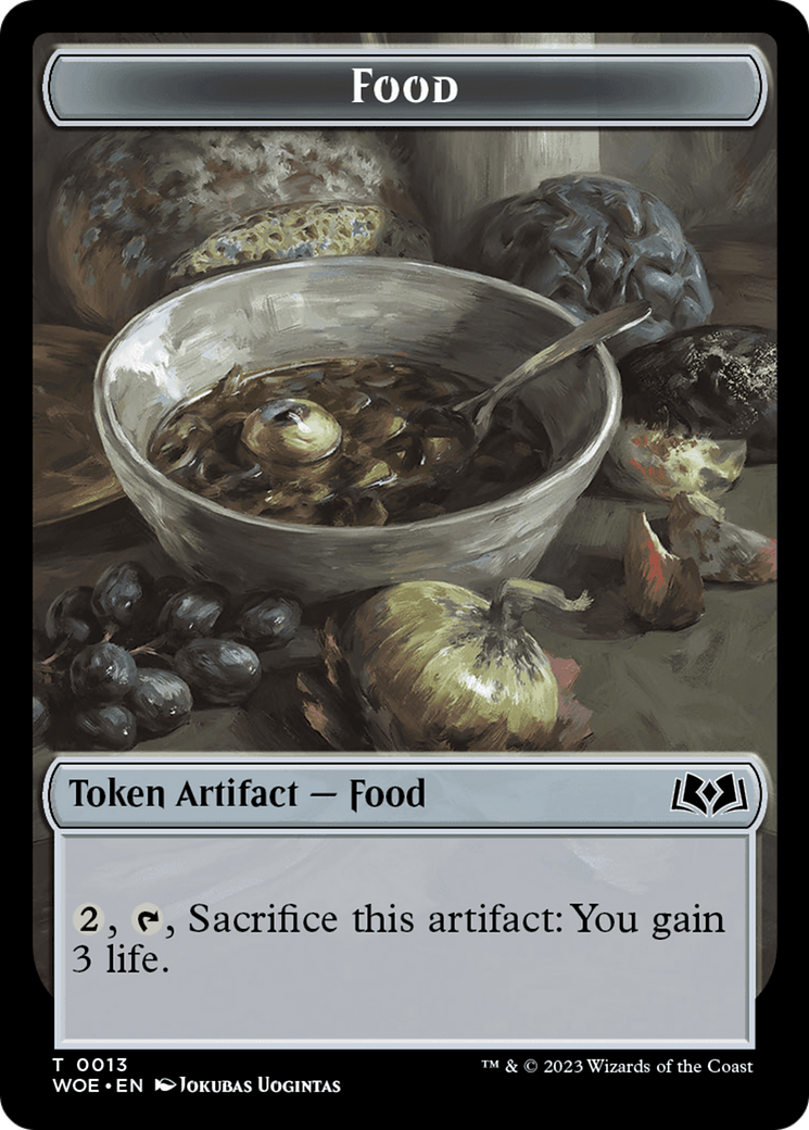 Faerie // Food (0013) Double-Sided Token [Wilds of Eldraine Tokens] | Cards and Coasters CA