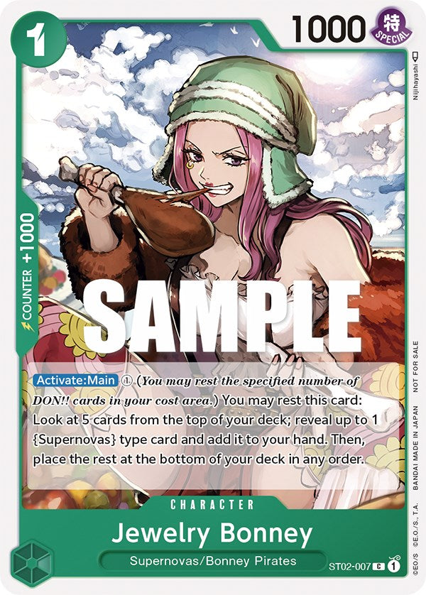 Jewelry Bonney (Tournament Pack Vol. 3) [Participant] [One Piece Promotion Cards] | Cards and Coasters CA