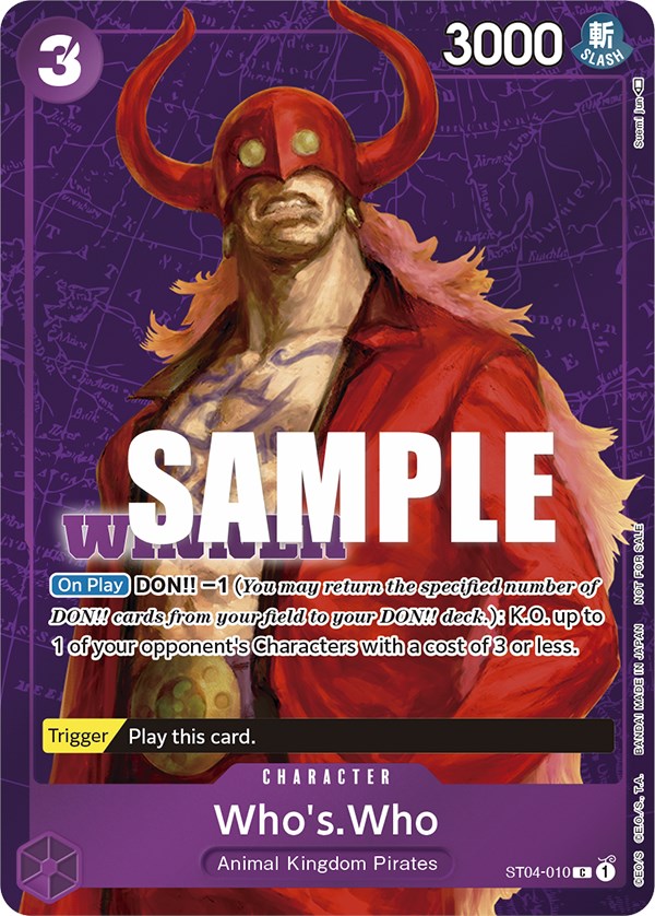 Who's.Who (Tournament Pack Vol. 3) [Winner] [One Piece Promotion Cards] | Cards and Coasters CA