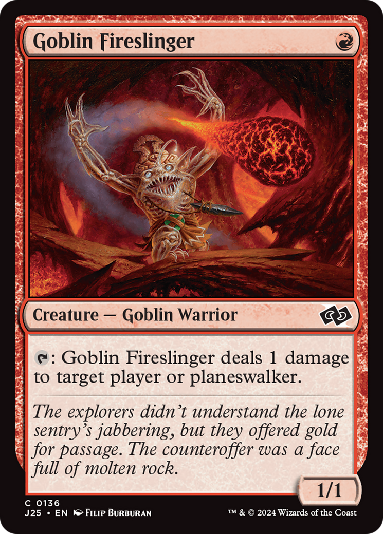 Goblin Fireslinger [Foundations Jumpstart] | Cards and Coasters CA