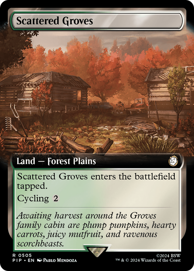 Scattered Groves (Extended Art) [Fallout] | Cards and Coasters CA