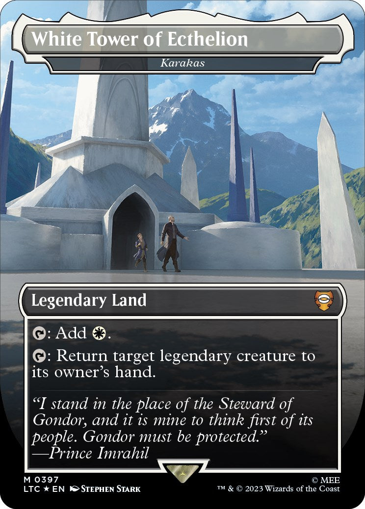 White Tower of Ecthelion - Karakas (Surge Foil Realms and Relics) [The Lord of the Rings: Tales of Middle-Earth Commander] | Cards and Coasters CA