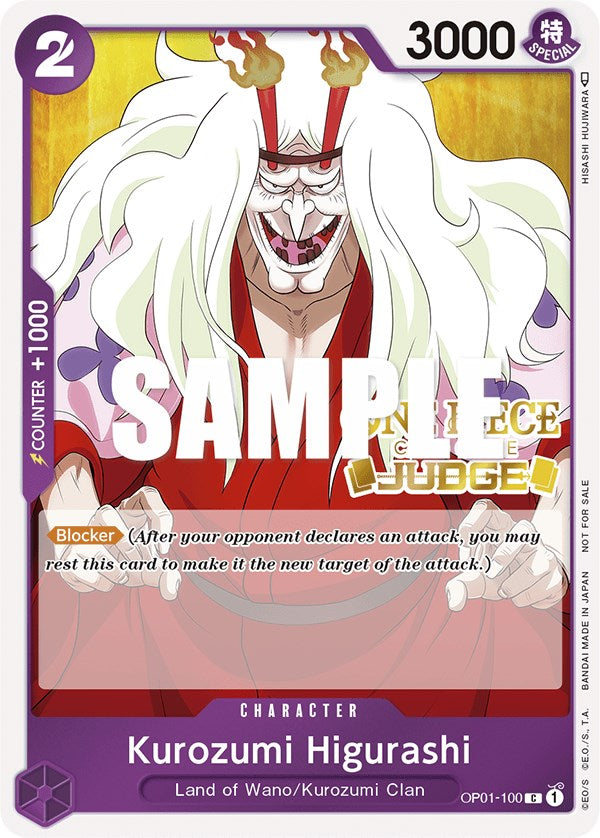 Kurozumi Higurashi (Judge) [One Piece Promotion Cards] | Cards and Coasters CA