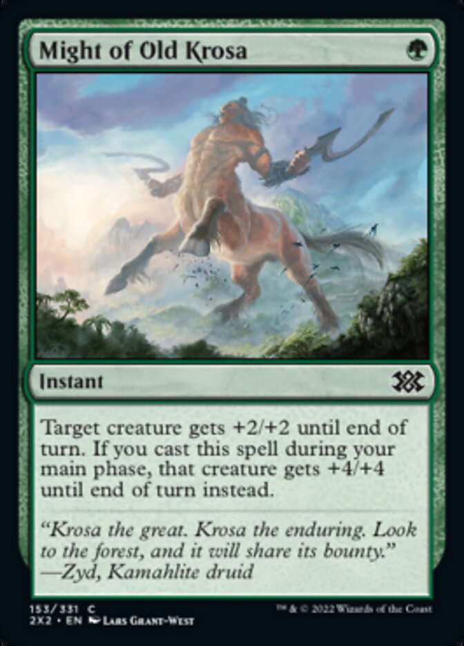 Might of Old Krosa [Double Masters 2022] | Cards and Coasters CA