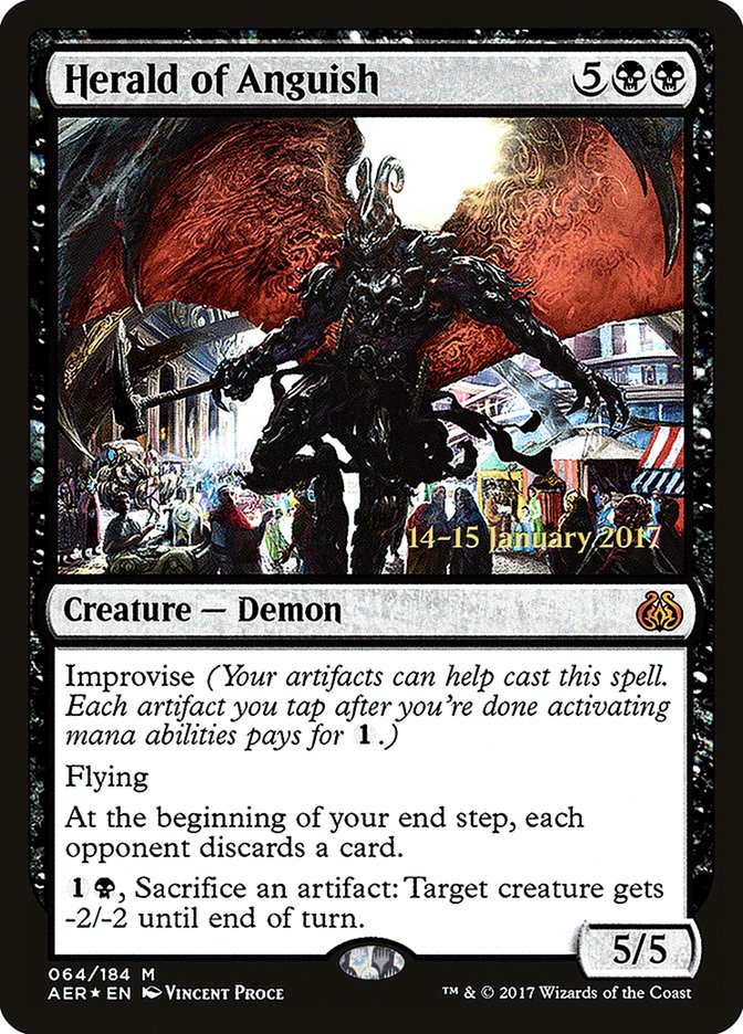 Herald of Anguish [Aether Revolt Prerelease Promos] | Cards and Coasters CA