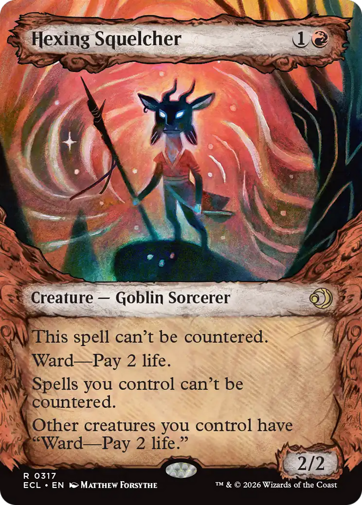 Hexing Squelcher (Showcase) [Lorwyn Eclipsed] | Cards and Coasters CA
