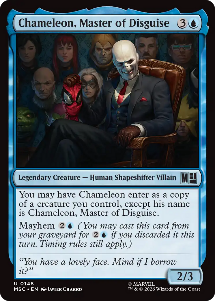 Chameleon, Master of Disguise (Surge Foil) [Marvel Super Heroes Commander] | Cards and Coasters CA