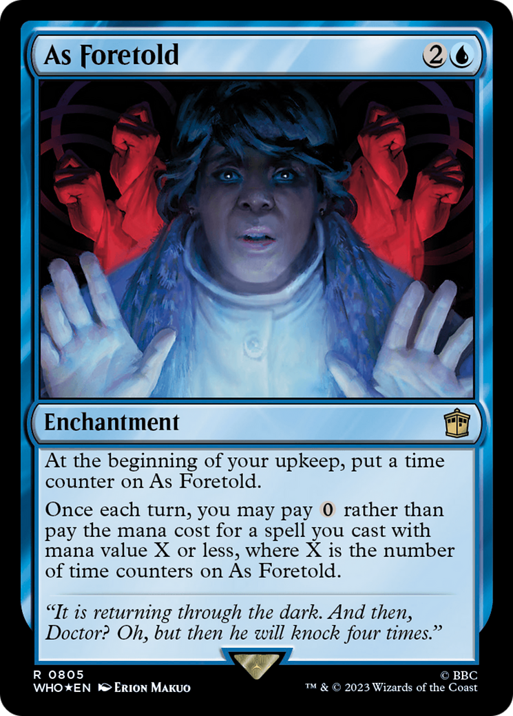 As Foretold (Surge Foil) [Doctor Who] | Cards and Coasters CA